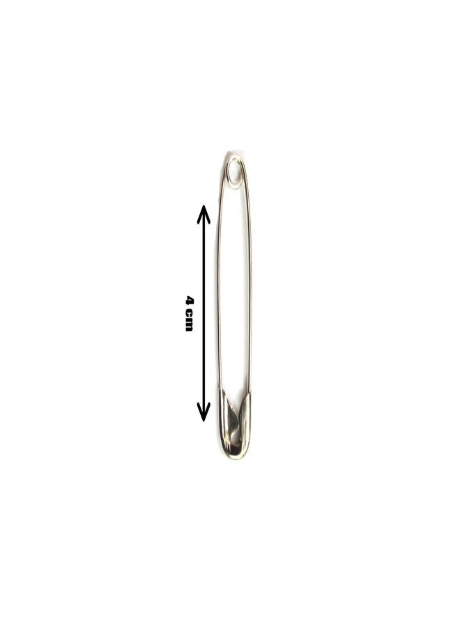 Kalaneet 80-Pcs Multipurpose (Size 4cm) Stainless Steel Safety Pins for Women and Girls - Image 2